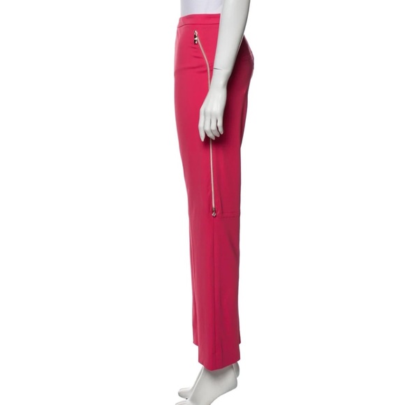 VDP Collection mid rise Straight Leg knit Pants with exposed zipper details - Picture 2 of 12